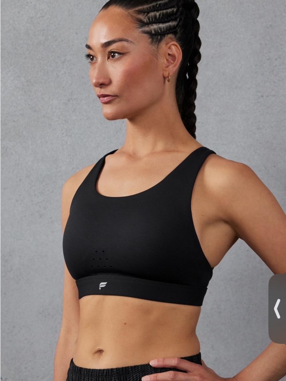 Fabletics Black Women's Seamless Sports Bra - small